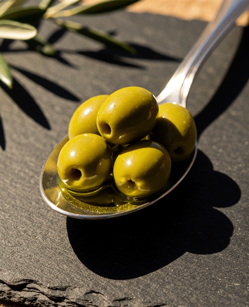 Aceitunas frescas, símbolo de nutrición de calidad